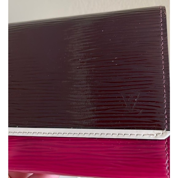 RARE Louis Vuitton EPI Electric TriColor Porte Feuille Flore Leather Wallet EUC - Picture 2 of 16